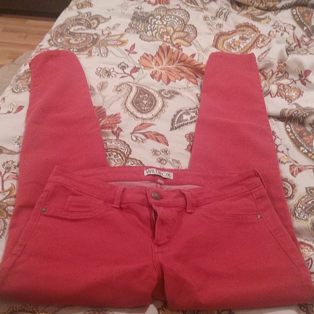 Wildfox red skinny jeans
